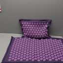 Acupressure Large Mat and Pillow Set, Premium Acupressure Therapy for Pain Relief and Relaxation, Handcrafted in Europe with Sustainable and Natural Materials (Lavander)