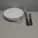 Kootek Cake Decorating Kit Baking Supplies Set Cake Turntable with 2 Frosting Straight Angled Spatula 3 Icing Smoother Scrapers Baking Accessories Tools for Beginners and Pros, Mother's Day, White