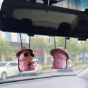 2Pcs Cartoon Penis Hanging Jewelry Rearview Mirror Pendant Decoration Car Pendant (Style A)