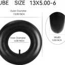 13x5.00-6 Lawn Mower Tire and Inner Tube Sets, 4 Ply Rating - 2 PACK