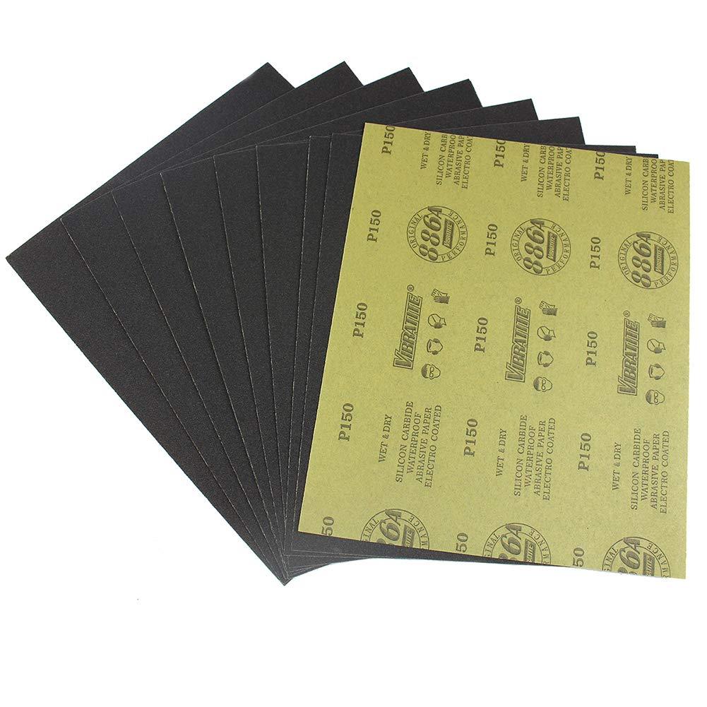 MAXAMN 1000 Grit Sandpaper, Wet Dry Sandpaper Sheets 9 x 11 Inches, Silicon Carbide Abrasive Sand Paper for Wood Furniture Finishing, Metal Sanding, Automotive Polishing, DIY Projects, 10 Sheets