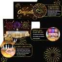 Graduation Card, 3D Pop-up MUSIC & LIGHTS 2026 Graduation Cards with Fireworks,graduation celebration school architectural,university master's,college,Middle School,classmate,teacher for gifts