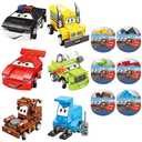 Car Toys, 6 PCS Vehicles Toys, Diy Block Puzzle Cars, Play Vehicles, Car Kids Gifts, Mini Set Collectable Character Vehicles Kids Birthday Party Gift