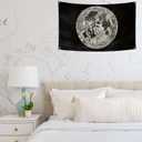 Black and White Tapestry Earth Flags for Classroom Living Room Decoration Poster - 3x5 Feet
