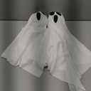 Halloween Hanging Ghost Lights Decorations, Warm White LED, Swinging Ghost Home Decor, 3 Modes Adjustable, Party Garden Yard Scary Cute Spooky Gifts (White 2Pack)