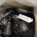 VIPAR Outdoor String Lights 60FT LED Patio Lights LED Waterproof with 26+2 Shatterproof ST38 Edison Bulbs, 2700K Connectable Outside Hanging Light for Porch, Garden, Backyard, Deck, Balcony, Decor