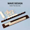 Magnetic Mahjong Rack Set, 20 in Acrylic Pusher Rack, Tortoiseshell Mahjong Accessory, 4 Packs, Orange
