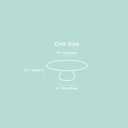 The Cake Stand 10 Inch Gloss Ceramic Pedestal Cake Stand, Modern Footed Dessert Stand for Cakes, Cupcakes, Cookies & More (Black)