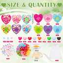 Kigeli 24 Set Mother's Day Bracelet Crafts with Colorful Heart Cards and Beads Mom Letter Beads Organza Bags Satin Ribbon for Mother's Day Party Handcrafted Personalized Gifts Jewelry Family Activity