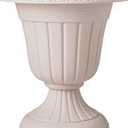 Arcadia Garden Products PL20TP Classic Traditional Plastic Urn Planter Indoor/Outdoor, 10" x 12", Taupe, 2 Pack