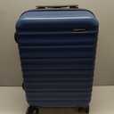 Amazon Basics 21" Hardside Carry-On Luggage with Multi-directional Wheels, Expandable for Up to 25% More Space, Scratch-Resistant Surface, Organized Interior, Navy Blue