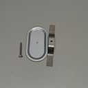 3" x 5.5" Oval Hand Hole Cover for Light Poles Galvanized Steel Cover Plate with Stainless Steel Mounting Strap and Bolt