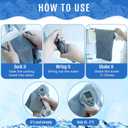 Hosuly 6 Pack Cooling Towels 40" x 12" Sport Towels, Cooling Rag for Neck and Face Ice Breathable Chilly Portable Neck Wraps for Yoga(Light Gray)