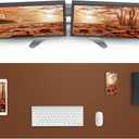 Large Desk pad mat,Mouse Pad,Office Desk Mat, Non-Slip PU Leather Desk Blotter,Large Desk mat,Waterproof Keyboard mat for Office/Home/Decor (Brown,48" x 17")