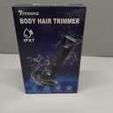 Electric Body Hair Trimmer Shaver - 3 in 1 Pubic Trimmer for Men - Bikini Trimmer for Women - No Nick Groin Ball Razor with Ceramic Blade Head, Wireless Dock Charging (Black)