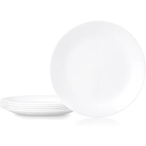Corelle Winter Frost White Dinner Plates Set (10-1/4-Inch, 6-Piece) White