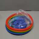 Hopscotch Rings, 1-Set – 10 Round Hoops (11-inch) + 15 Connectors, Agility Rings for Kids, Builds Gross Motor Skills, Preschool & Kindergarten PE, Indoor/ Outdoor Playground Obstacle Course