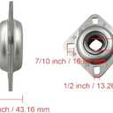 FD209RM 1-1/8" Square Bore Disc Harrow Flange Bearing Unit Compatible with FlexKing Kewanee Sunflower Unverferth Discs Replaces FD209R DHU1-1/8S-209 B2725 DHU118S209 B238799B 900918 FD209-1.1/8SQ