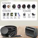 2 in 1 for Samsung Watch Charger, 25W USB C Fast Charger Compatible with Galaxy Watch 8/8 Classic/Ultra/7/6/6 Classic/5 Pro/5/4/4 classic/3/Active2/FE & Galaxy S26/S25/S24/S23/S22/21 & for iPhone 17