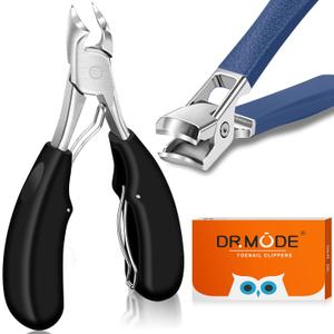 Toenail Clippers for Thick Toenails, DRMODE Heavy Duty Toe Nail Clippers for Thick Ingrown Nails for Seniors with Wide Opening, Professional Fingernail Clipper Nail Cutter Trimmer for Men with Catcher
