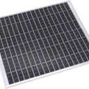 20W 18V Monocrystalline Silicon Solar Panel, Photovoltaic Panel for Power Generation, Sturdy and High Efficiency, Easy to Install, Ideal for Off Grid Applications and Small Dryi