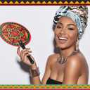 Roowest 50 Pcs African Plastic Fans 5 Styles African Party Favors Bulk Round Handheld Fans for Women Summer Wedding Birthday Party Gifts Community Supplies