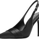 Adrizzlein Womens Slingback High Heels Pointed Toe Heels Closed Toe Stiletto Pumps Comfortable Sexy Non-Slip Elegant Wedding Party Shoes, Size 7