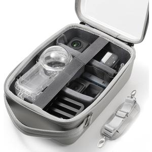 Carry Bag for Insta360 Go Ultra X5 X4 Air X3 Dive Case For Canon/Nikon/Micro SLR Len Tripod Travel Accessories with Dividers and Shoulder Strap (Only Case)