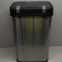 SIMPLI-MAGIC Sensor Trash Can Automatic Touchless Kitchen Garbage Bin, Stainless Steel, 13 Gallon