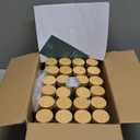 Square Spice Jars with Bamboo Wooden Lid (Pack of 24) Spice Jars with Shaker Insert and 240 Labels - Bamboo Lid Glass Container for Spice Organisation [4.3 in  1.8 in]