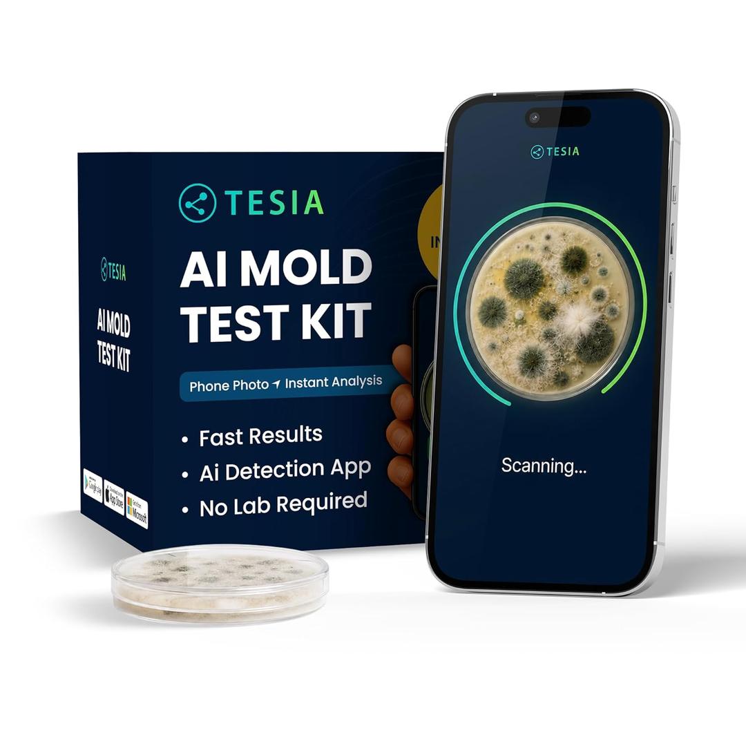 Mold Test Kit for Home with App, Smart Mold Detection System, Scan Surfaces or Test Air, Guided Results & Next Steps, No Lab Required