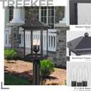Treekee Outdoor Post Light, 21'' Lamp Post Light Fixture, 3-Light Modern Waterproof Outside Post Lantern Column Lights, Exterior Pole Lighting Pillar Lantern for Yard Garden