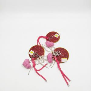 3 x Plush Heart Keychain,Sweet Bag Charms for Hangbag,Cute Purse Charms for Tote Bag for Women