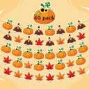 OHOME 40 Pack Thanksgiving Decorations -Thanksgiving Banner for Indoor Home Party Office Classroom School Fall Decor