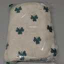 St Patricks Day Pillow Covers Set of 2, Beige Shamrock Green Embroidery Irish Soft Plush Faux Fur Jacquard Embroider Decorative Holiday Farmhouse Cushion Case for Sofa 20 x 20 Inch