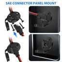 Linkstyle 2PCS 2FT 10AWG SAE Power Socket Sidewall Port to O Ring Quick Connector, SAE Extension Cord Cable for Solar Generator Battery Charger with 12PCS Fuse (10A 15A 20A 25A 30A)