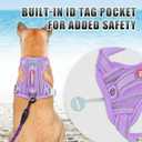 BARKBAY No Pull Dog Harness Large Reflective Dog Harness with Front Clip and Easy Control Handle for Walking Training Running with ID tag Pocket(Violet Purple,L)