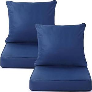 Blue Seat Cushion and Pillow