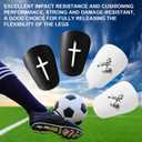 3 x Jesus Mini Anti-Slip Shin Guards - Small, Protective, Tiny Soccer Shin Pads - Miniature Football Gear for Men, Women & Youth (Black, White)