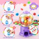 Foilswirl Candy Party Favors with 3.8 Inch Mini Candy Dispenser Toy Thank You Cards Mini Bubble Gumball Machines for Land Birthday Party Decorations Favors(18 Sets), one size
