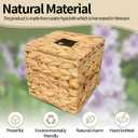 Box Covers Square Compatible with Kleenex-Square Natural Rattan Wicker Tissues Cube Decorative Boxon Table and Barthroom
