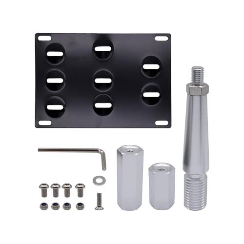 HiSport No Drill Front Bumper Tow Hook License Plate Mounting Bracket Adapter Kit Compatible with Infiniti G35 G37 Q60 2008-2015, Infiniti Q50 2014-up, Nissan GT-R 2007-2018 & Nissan 370Z 2013-2018