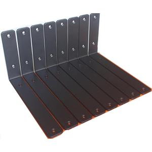 8 Pack - L 11" x H 6" x W1.5, 5mm Thick Black L Shelf Bracket, Iron Shelf Brackets, Metal Shelf Brackets, Floating Shelf, Shelf Supports with Screws