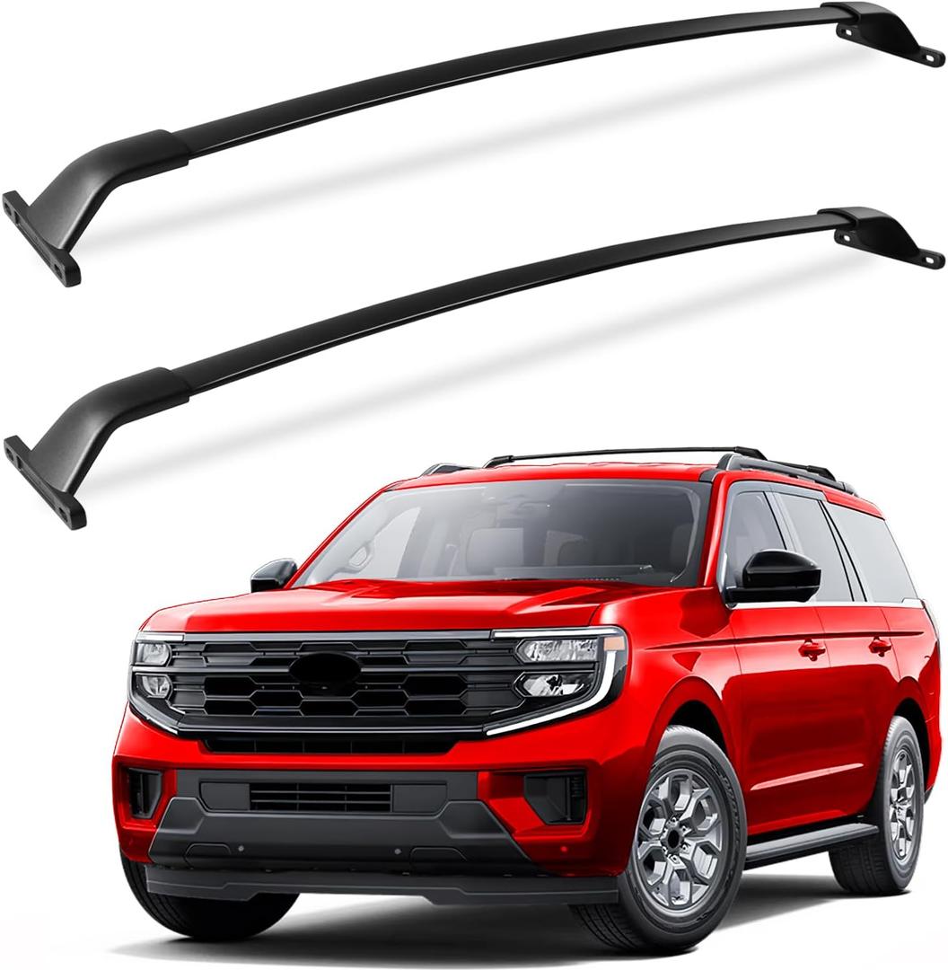 KINGGERI 300lbs All Metal Roof Racks Cross Bars fit for Ford Explorer 2016 2017 2018 2019 (Limited/XLT/Sport/Platinum), Heavy Duty Aluminum Roof Rails Crossbars Rooftop Basket Carrier Black