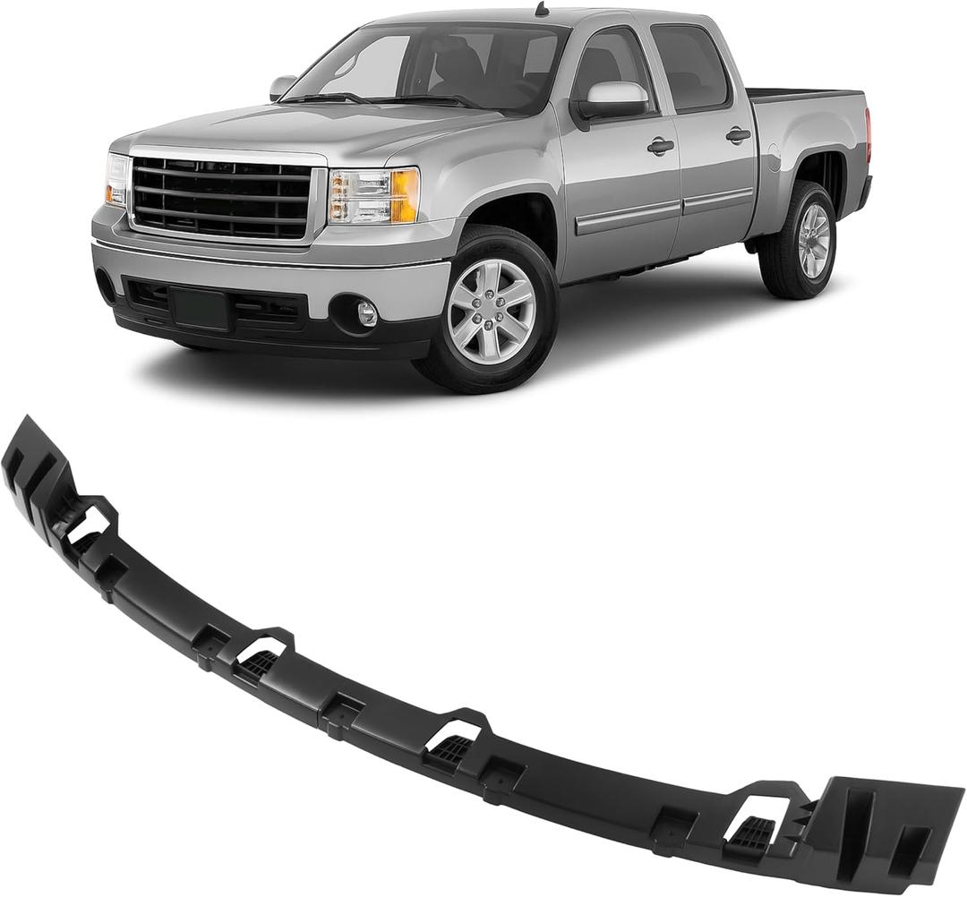 ALMULOO Front Bumper Bracket Compatible with 2007-2013 GMC Sierra 1500 Hybrid XFE Denali SL SLE SLT WT Replacement for 15246822 GM1065108 Plastic Black