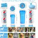 Dog Paw Cleaner Kit for L/XL Dogs - Quick Clean No Full Bath, 2-in-1 Paw Wash Cup with Detachable Silicone Brush Head, Includes Bath Brush & 3 Absorbent Towels, Blue