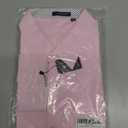 HISDERN Mens Dress Shirts Long Sleeve Button Down Casual Shirts for Men Inner Contrast Formal Business Tuxedo Wedding Shirt (Pink)