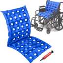 MESINURS Bedridden Air Inflatable Seat Cushion with Full Back for Wheelchair, Seat Pad for Elderly Disabled Handicap (A)
