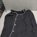 MoFiz Men's Cotton Christmas Pajamas Sets Sleepwear Long Sleeve Button Down Pajamas For Men, Black, XL