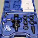 Orion Motor Tech Coolant Vacuum Refill Kit, Cooling System Vacuum Fill Tool with Leak Detector 5 Round Adapters 1 Conical Adapter, Radiator Coolant Fill Kit with Dual-Movement Gauge for Vacuum Leak